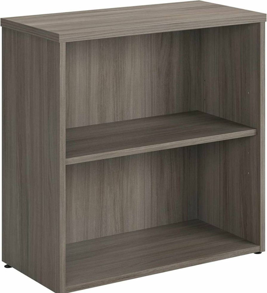 Sauder Hudson Elm Finish 2-Shelf Bookcase – Officeworks Style Storage Solution