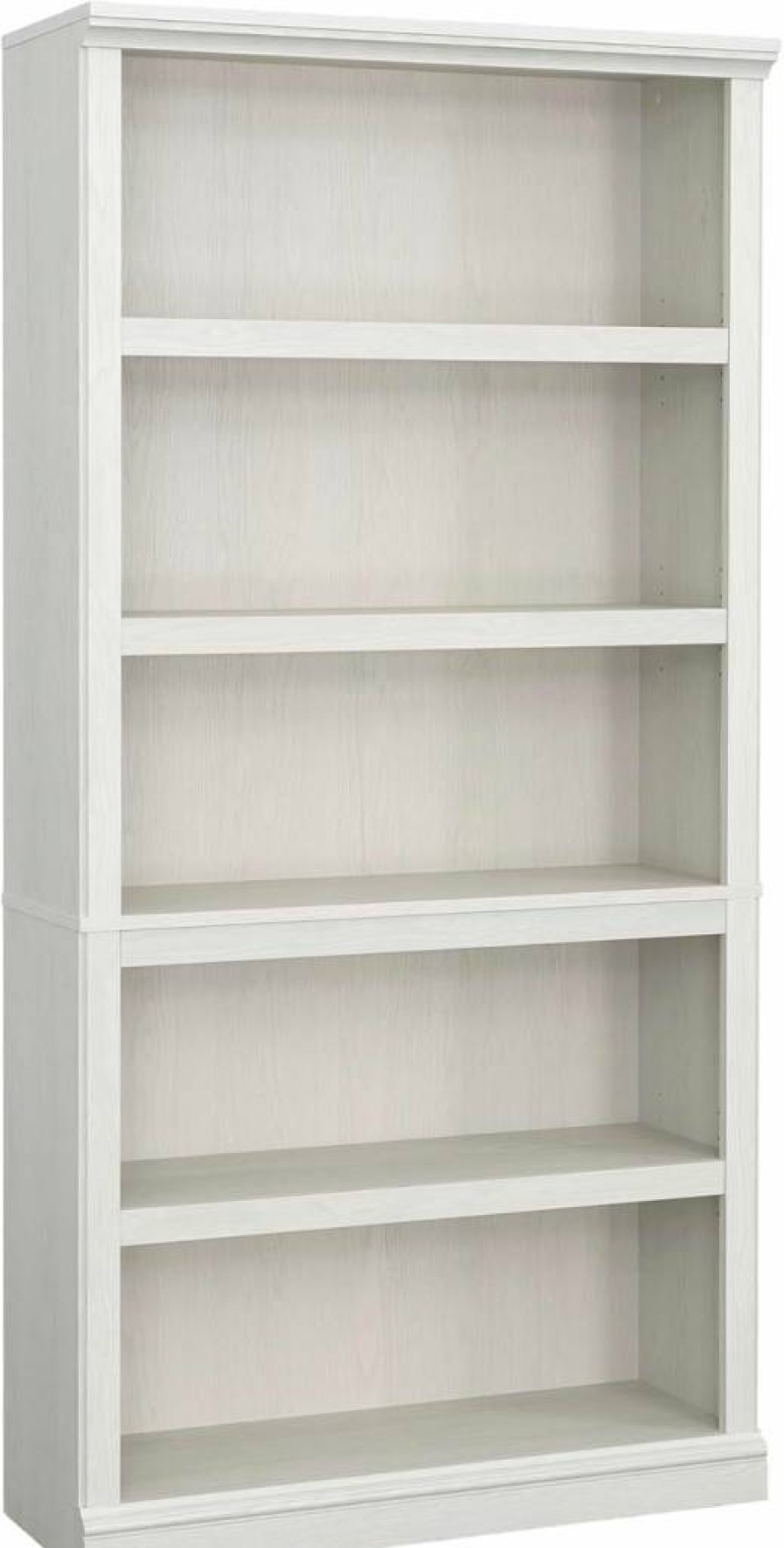 Sauder 5-Shelf Bookcase with Storage in Select Cherry Finish - Wooden Book Shelf for Home & Office Organization
