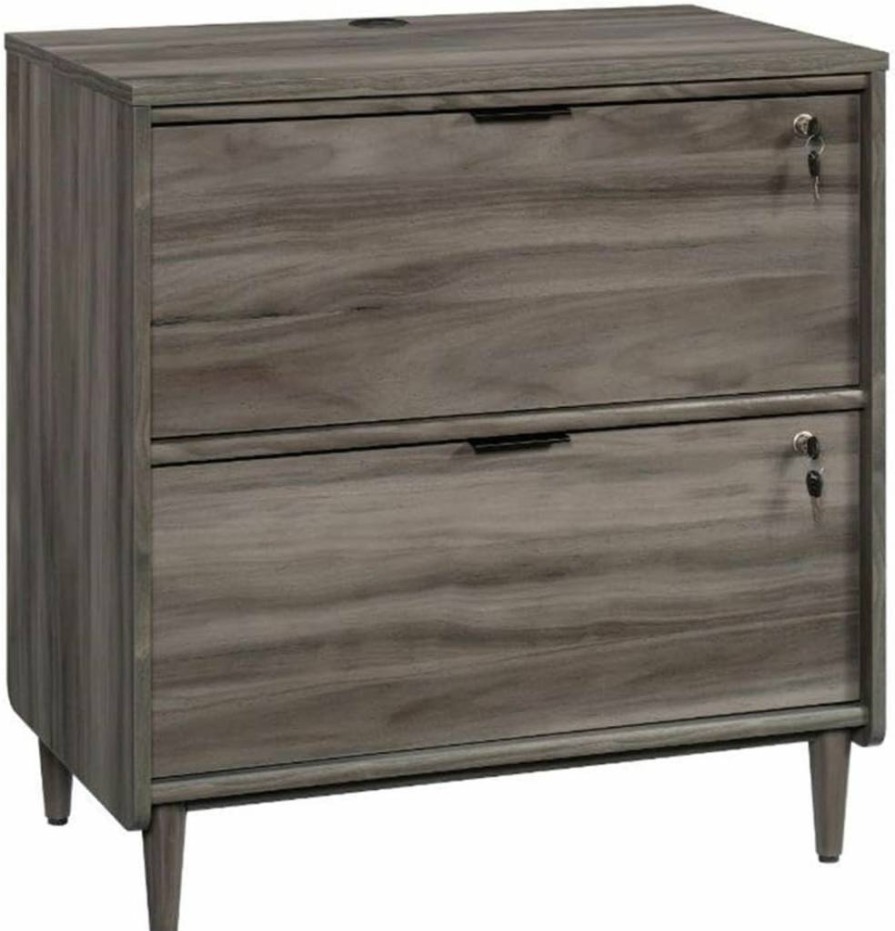 Sauder Clifford Place 2-Drawer Lateral File Cabinet in Natural Maple Finish - Sturdy Office Storage Solution