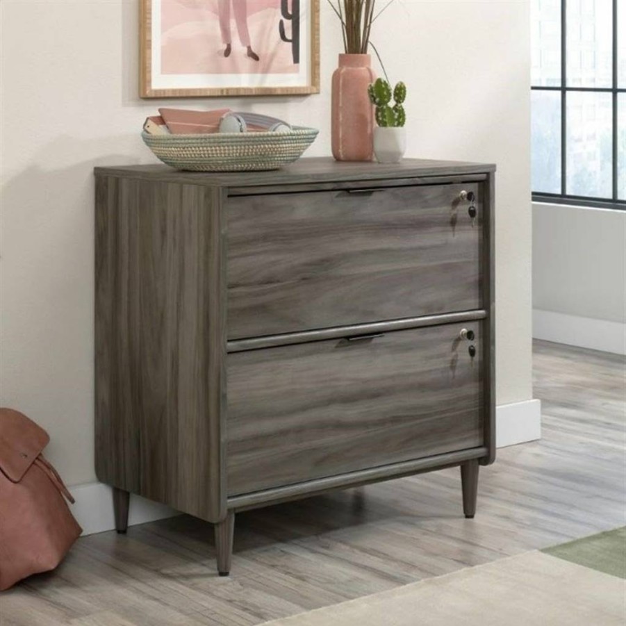 Sauder Clifford Place 2-Drawer Lateral File Cabinet in Natural Maple Finish - Sturdy Office Storage Solution
