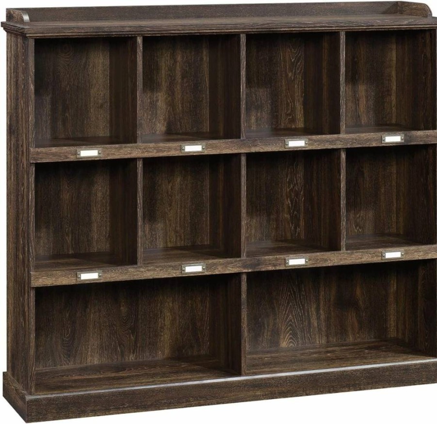 Sauder Barrister Lane 5-Shelf Bookcase, White Plank Finish - Sturdy Wood Bookshelf for Home & Office Storage