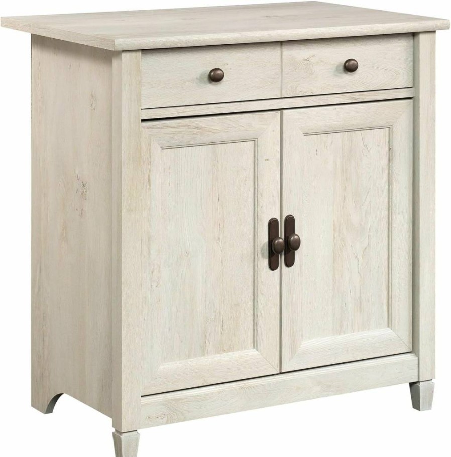 Sauder Edge Water Utility Storage Cabinet with Doors - 28.19" Length x 19.45" Width x 29.02" Height, Estate Black Finish for Home Organization
