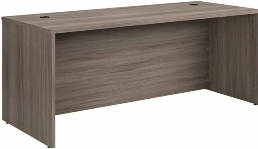 OFFICE WORKS BY SAUDER 72-Inch Wide Commercial Desk in Hudson Elm Finish, 30-Inch Depth, Durable Office Workspace