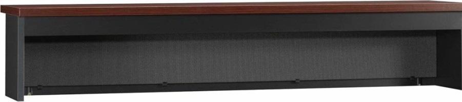 Sauder Via Executive Office Desk - Classic Cherry Finish, Stylish & Durable Home Workspace Solution