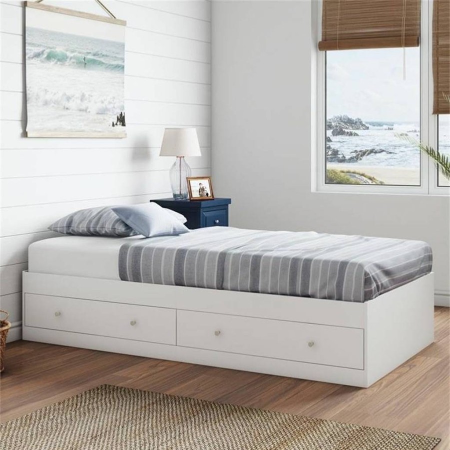 Sauder White Twin Cottage Road Mate's Bed with Classic Finish