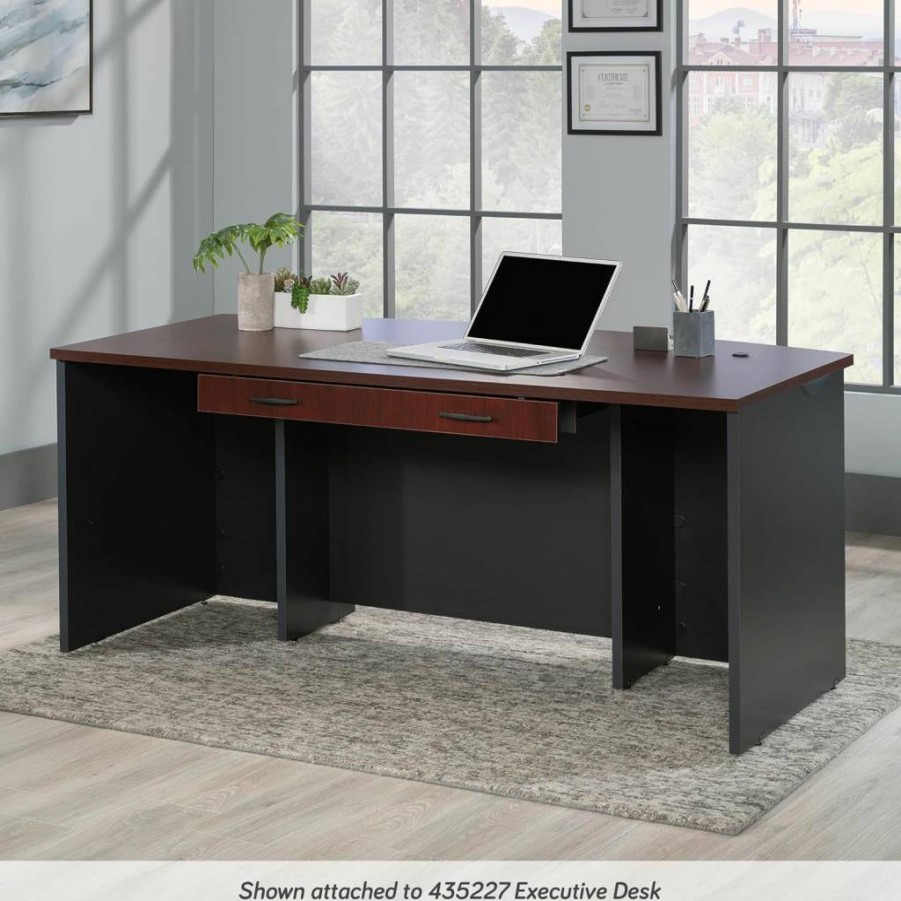 Sauder Via Collection Pencil Drawer with Classic Cherry Finish - Compact Storage Organizer for Desk or Office