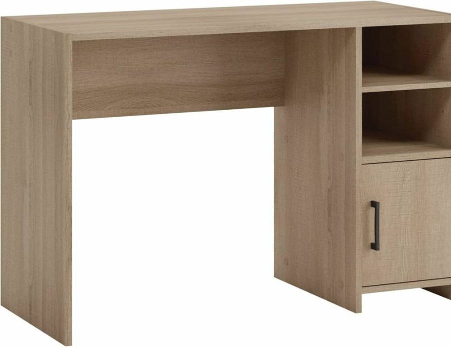 Sauder Beginnings Compact Study Desk for Small Spaces, Cinnamon Cherry Finish Computer Desk for Home Office or Bedroom