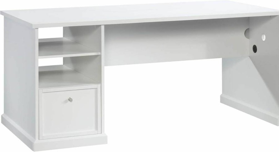 Sauder Craft Pro Series Work Table with Storage in Mystic Oak - Sturdy Crafting Desk for DIY Projects