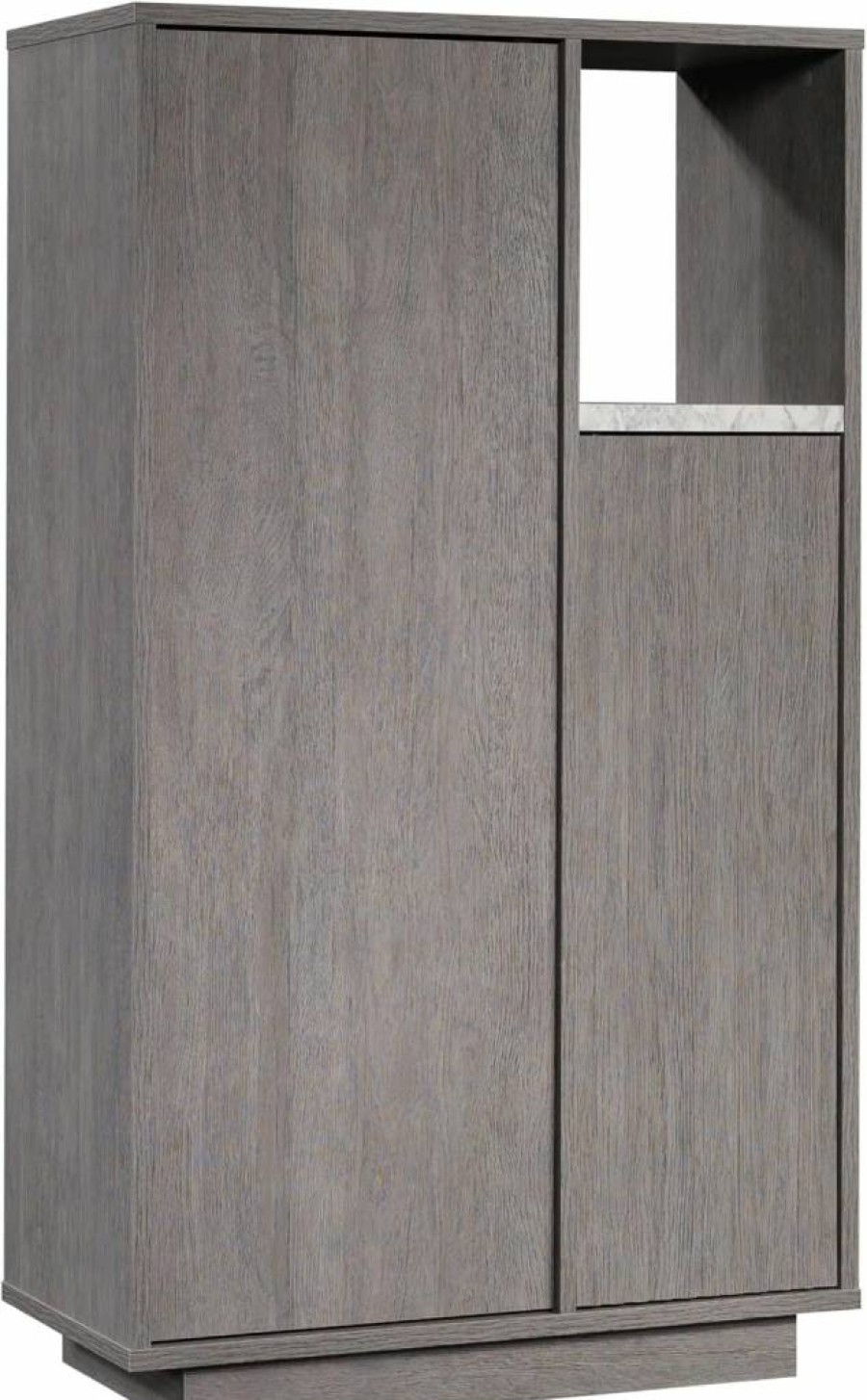 Sauder East Rock 2-Door Storage Cabinet with Adjustable Shelves, Ashen Oak Finish, Wall Mounted Organizer for Home or Office
