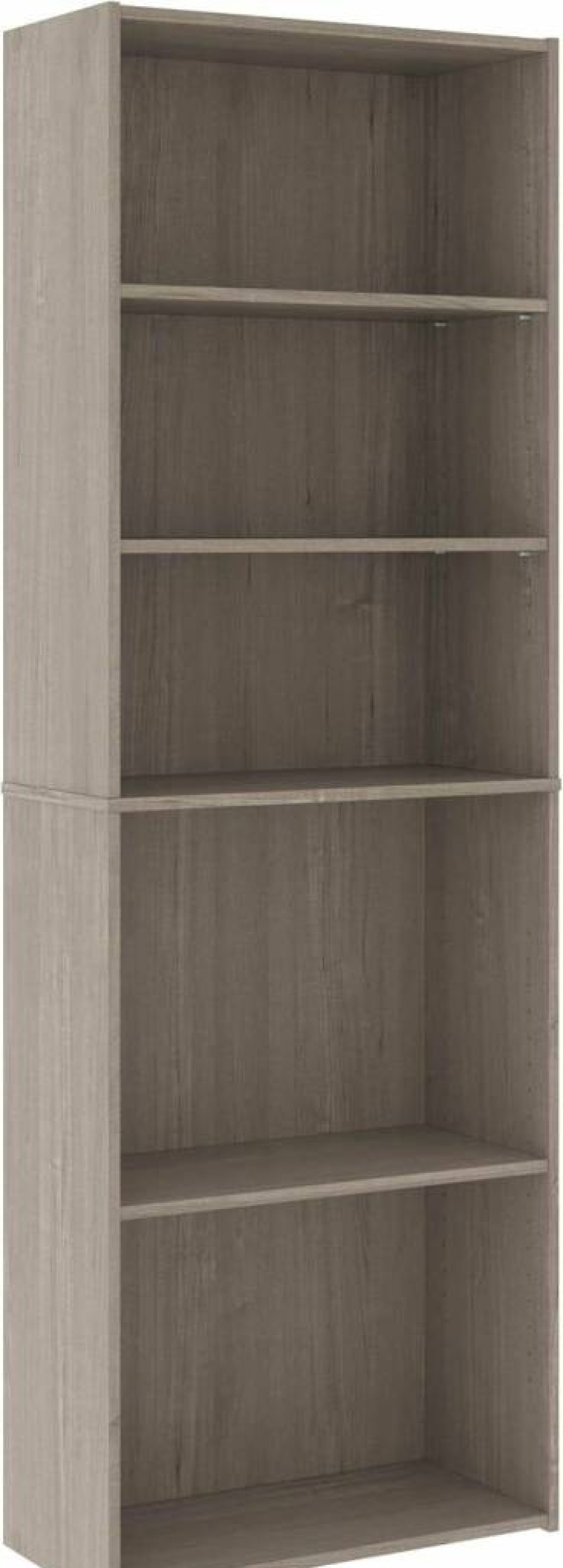 Sauder Beginnings 5-Shelf Adjustable Bookcase in Summer Oak Finish - Sturdy Storage Shelves for Home & Office