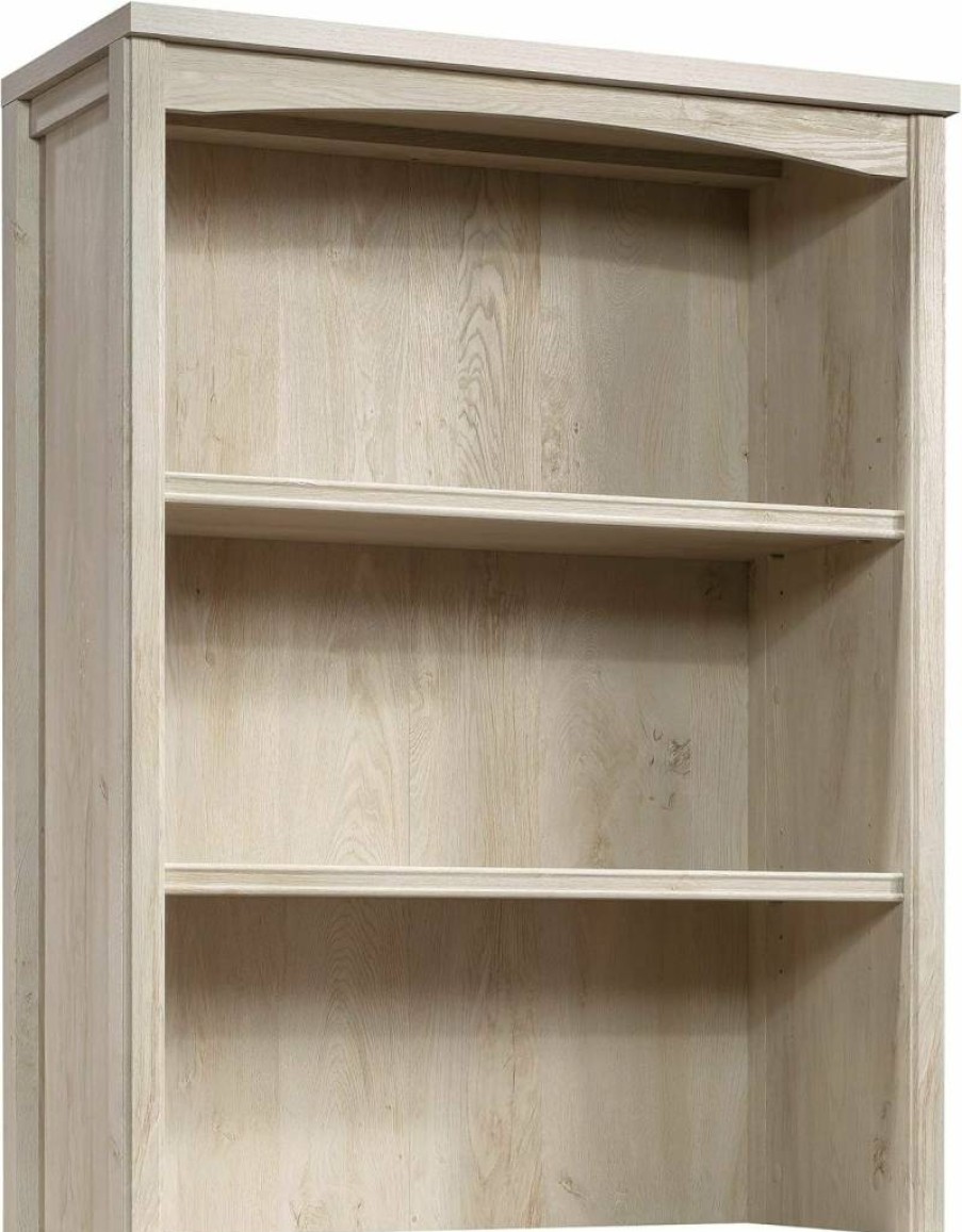 Sauder Costa Library Bookcase with Adjustable Shelves - Chalked Chestnut Finish for Flexible Storage