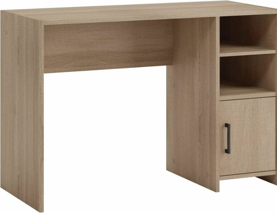 Sauder Beginnings Compact Study Desk for Small Spaces, Summer Oak Finish Computer Desk for Home Office and Bedroom