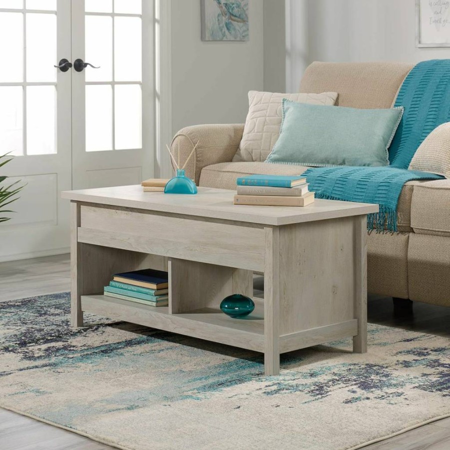 Sauder Cannery Lift-Top Coffee Table with Storage, Lintel Oak Finish, 43.15" L x 19.45" W x 19.02" H, Living Room Center Table