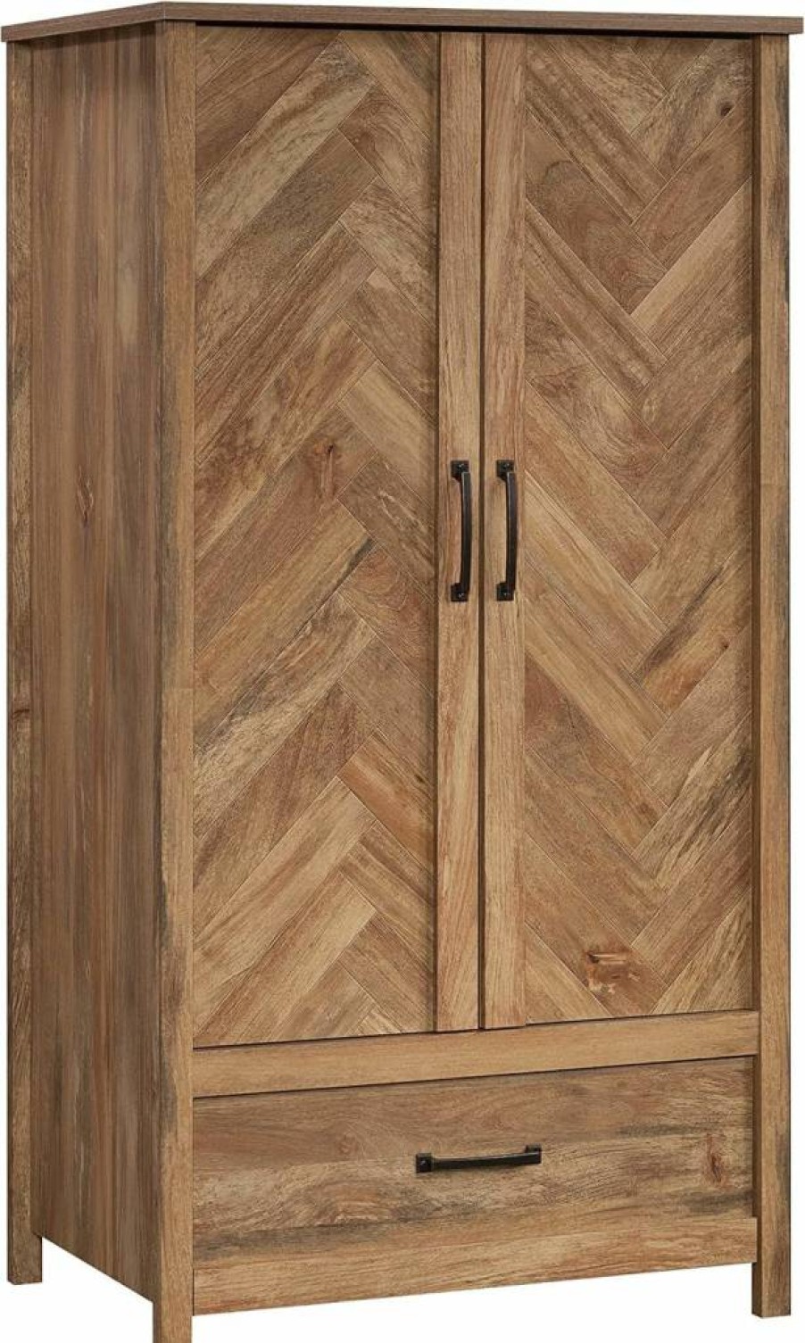 Sauder Cannery Bridge Armoire with Sindoori Mango Finish - 32.36" Width, 22.52" Depth, 59.80" Height Storage Cabinet