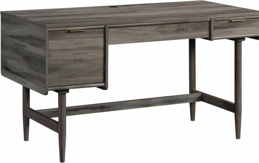 Sauder Clifford Place Desk in Jet Acacia Finish - Modern Home Office Writing Desk with Durable Acacia Wood Design