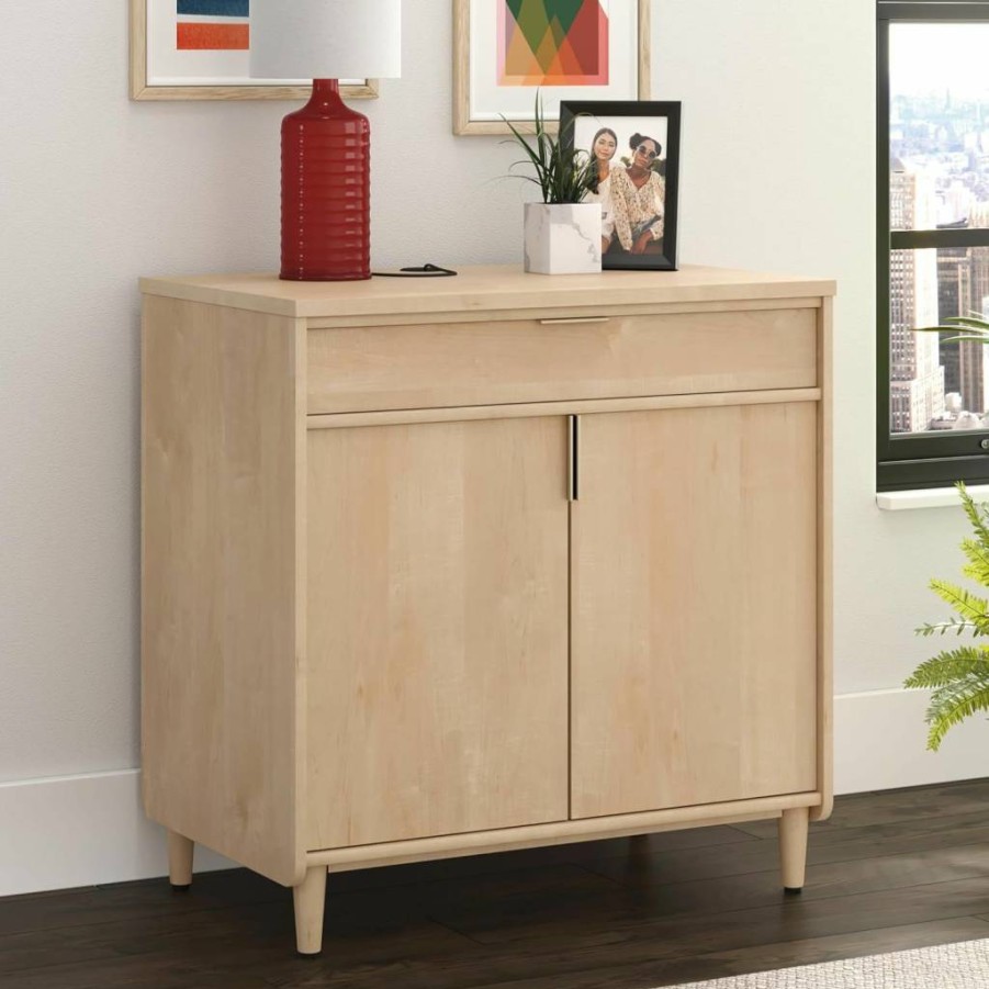 Sauder Clifford Place Library Bookcase in Natural Maple Finish - Stylish Storage Solution