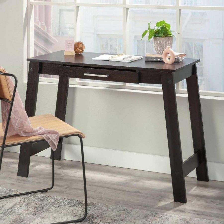 Sauder Beginnings Writing Desk with Cinnamon Cherry Finish, Compact Home Office Furniture
